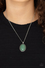 Load image into Gallery viewer, Tranquil Talisman- Green and Silver Necklace- Paparazzi Accessories