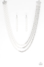 Load image into Gallery viewer, Turn Up The Volume- White and Silver Necklace- Paparazzi Accessories