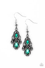 Load image into Gallery viewer, Urban Radiance- Green and Silver Earrings- Paparazzi Accessories