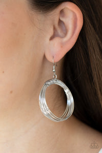 Urban Spun- Silver Earrings- Paparazzi Accessories