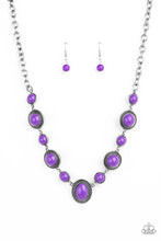 Load image into Gallery viewer, Voyager Vibes- Purple and Silver Necklace- Paparazzi Accessories