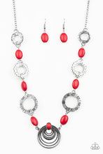 Load image into Gallery viewer, Zen Trend- Red and Silver Necklace- Paparazzi Accessories