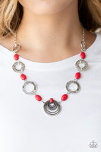 Load image into Gallery viewer, Zen Trend- Red and Silver Necklace- Paparazzi Accessories