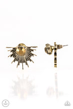 Load image into Gallery viewer, Dynamic- Aurum and Brass Earrings- Paparazzi Accessories