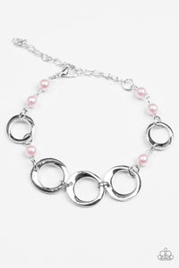 Poised and Polished- Pink and Silver Bracelet- Paparazzi Accessories