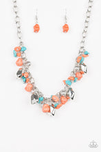 Load image into Gallery viewer, Quarry Trail- Orange and Silver Multicolored Necklace- Paparazzi Accessories