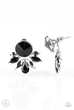 Load image into Gallery viewer, Radically Royal- Black and Silver Earrings- Paparazzi Accessories