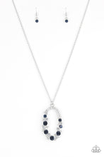 Load image into Gallery viewer, Spotlight Social-Blue and Silver Necklace- Paparazzi Accessories