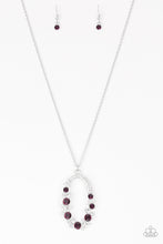 Load image into Gallery viewer, Spotlight Social- Purple and Silver Necklace- Paparazzi Accessories