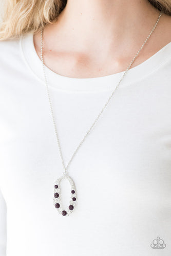 Spotlight Social- Purple and Silver Necklace- Paparazzi Accessories