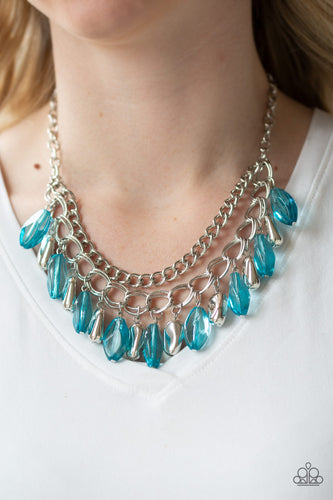 Spring Daydream- Blue and Silver Necklace- Paparazzi Accessories