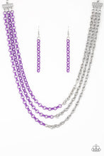 Load image into Gallery viewer, Turn Up The Volume- Purple and Silver Necklace- Paparazzi Accessories