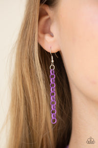 Turn Up The Volume- Purple and Silver Necklace- Paparazzi Accessories