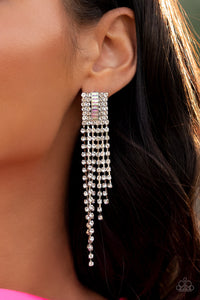 A-Lister Affirmations- Multicolored Silver Earrings- Paparazzi Accessories