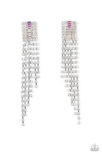 Load image into Gallery viewer, A-Lister Affirmations- Multicolored Silver Earrings- Paparazzi Accessories