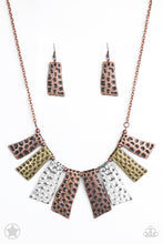 Load image into Gallery viewer, A Fan Of The Tribe- Multi Toned Necklace- Paparazzi Accessories