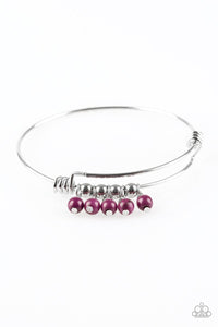 All Roads Lead To ROAM- Purple and Silver Bracelet- Paparazzi Accessories