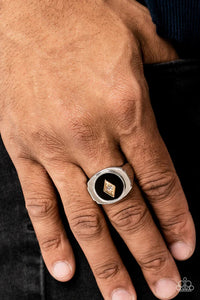 Alumni- Black and Silver Ring- Paparazzi Accessories