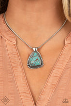 Load image into Gallery viewer, Artisan Adventure- Blue and Silver Necklace- Paparazzi Accessories