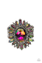 Load image into Gallery viewer, Astral Attitude- Multicolored Gunmetal Ring- Paparazzi Accessories