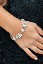 Load image into Gallery viewer, Best In SHOWSTOPPING- White and Silver Bracelet- Paparazzi Accessories