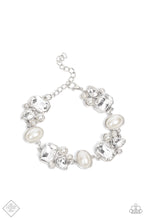 Load image into Gallery viewer, Best In SHOWSTOPPING- White and Silver Bracelet- Paparazzi Accessories