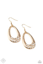 Load image into Gallery viewer, Better LUXE Next Time- White and Gold Earrings- Paparazzi Accessories