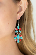 Load image into Gallery viewer, Cactus Cruise- Multicolored Silver Earrings- Paparazzi Accessories