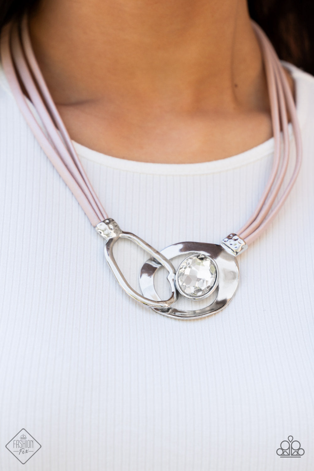 Californian Cowgirl- Pink and Silver Necklace- Paparazzi Accessories