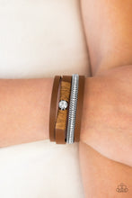Load image into Gallery viewer, Catwalk Craze- Brown and Silver Bracelet- Paparazzi Accessories