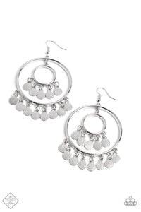 Caviar Command- Silver Earrings- Paparazzi Accessories
