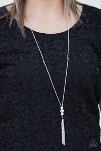 Century Shine- Green and Silver Necklace- Paparazzi Accessories
