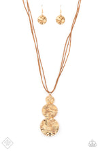 Load image into Gallery viewer, Circulating Shimmer- Brown and Gold Necklace- Paparazzi Accessories