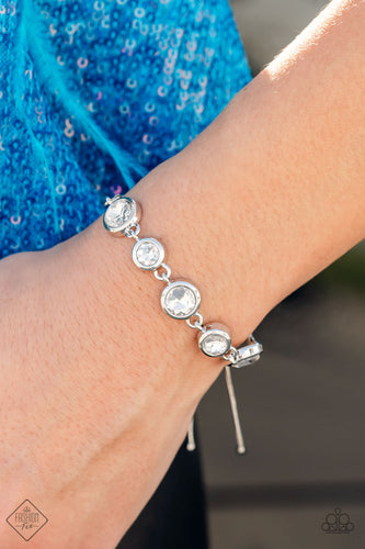 Classically Cultivated- White and Silver Bracelet- Paparazzi Accessories