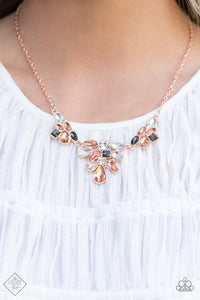 Completely Captivated- Multicolored Rose Gold Necklace- Paparazzi Accessories