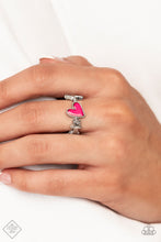Load image into Gallery viewer, Contemporary Charm- Pink and Silver Ring- Paparazzi Accessories