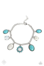 Load image into Gallery viewer, Cowboy Charm- Blue and Silver Bracelet- Paparazzi Accessories