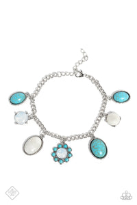 Cowboy Charm- Blue and Silver Bracelet- Paparazzi Accessories