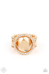 Crown Culture- White and Gold Ring- Paparazzi Accessories