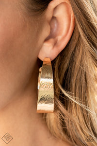Curve Crushin- Gold Earrings- Paparazzi Accessories