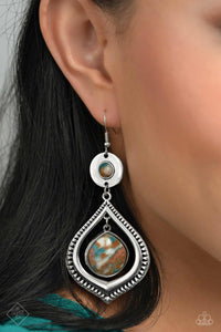 Cuz I CLAN- Brown and Silver Earrings- Paparazzi Accessories
