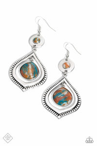 Cuz I CLAN- Brown and Silver Earrings- Paparazzi Accessories