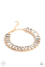 Load image into Gallery viewer, Darling Debutante- White and Gold Bracelet- Paparazzi Accessories