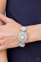 Load image into Gallery viewer, Daydream Dazzle- White and Silver Bracelet- Paparazzi Accessories