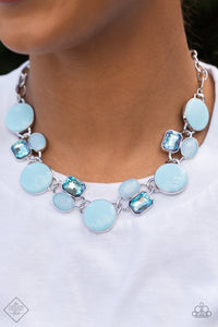 Dreaming in MULTICOLOR- Blue and Silver Necklace- Paparazzi Accessories