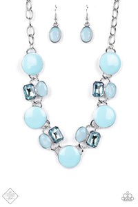 Dreaming in MULTICOLOR- Blue and Silver Necklace- Paparazzi Accessories