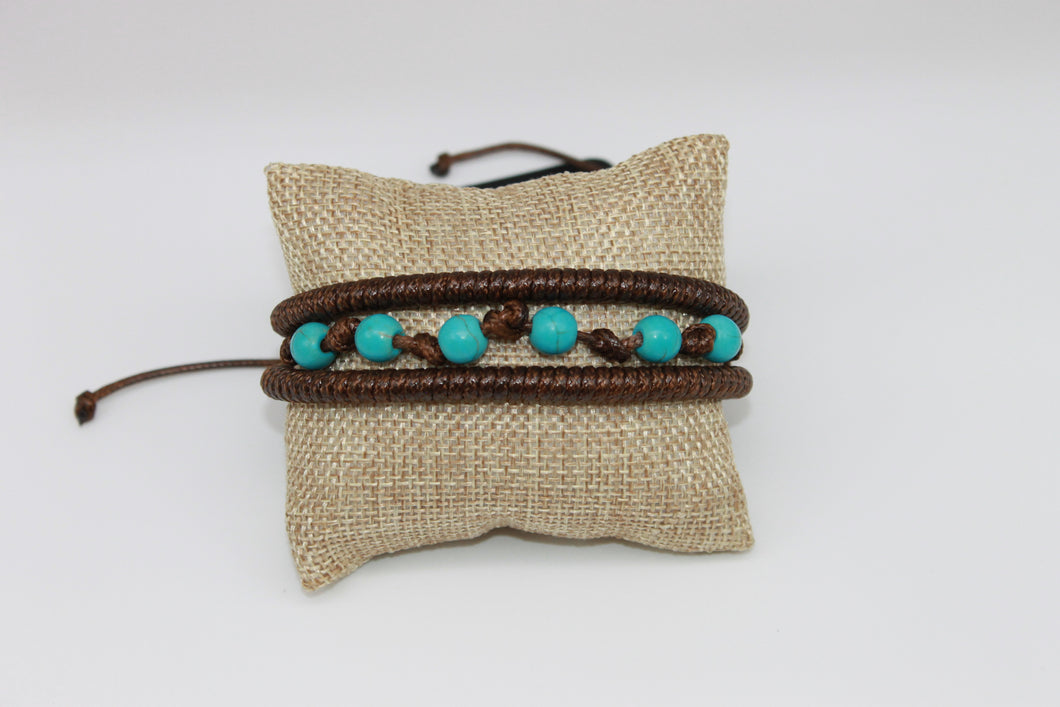 Desert Quest- Blue and Brown Bracelet- Paparazzi Accessories