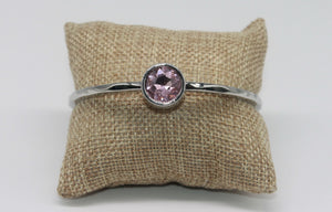 Diamonds For Breakfast- Pink and Silver Bracelet- Paparazzi Accessories