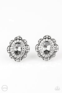 Dine and Dapper- Silver Clip-On Earrings- Paparazzi Accessories