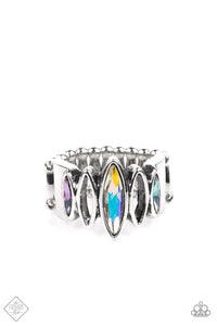 Distant Cosmos- Multicolored Silver Ring- Paparazzi Accessories